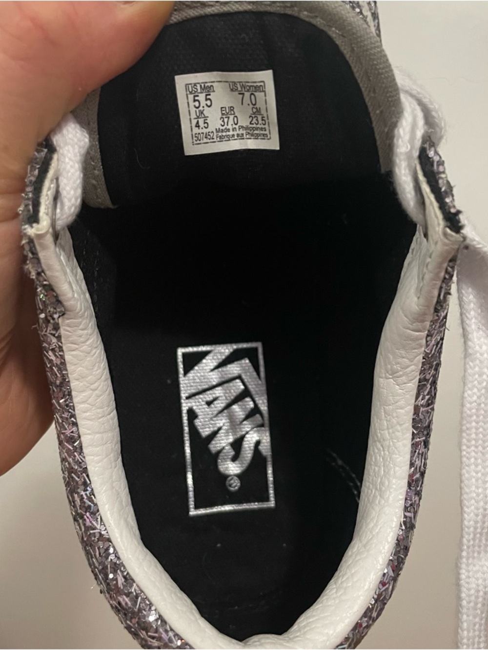 Vans Old Skool Silver Chunky Glitter Sneakers - Picture 10 of 10